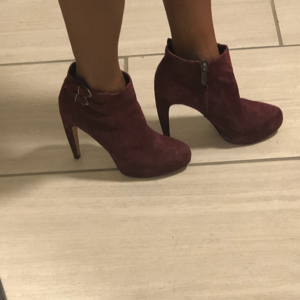 Maroon booties Sam Edelman